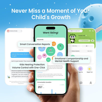 Smart AI Plush Toy Panda, Interactive Stuffed Animal for 3+ Kids, Screen-Free Educational Emo Robot with Advanced AI, APP with 16 Characters, Unique Gifts for Girls & Boys.Bedtime Companion