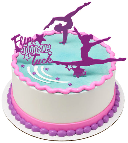 DecoPac 26253 CakeDecorating kit-Flip Jump Tuck Cake and Cupcake Toppers for Birthdays and Parties, 1 SET, Purple