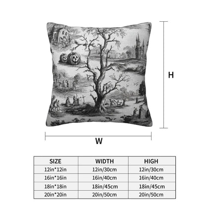 Ecixzyo Halloween Throw Pillow Covers 18x18 Set of 2 Square Pillow Case for Home Decor Couch Room