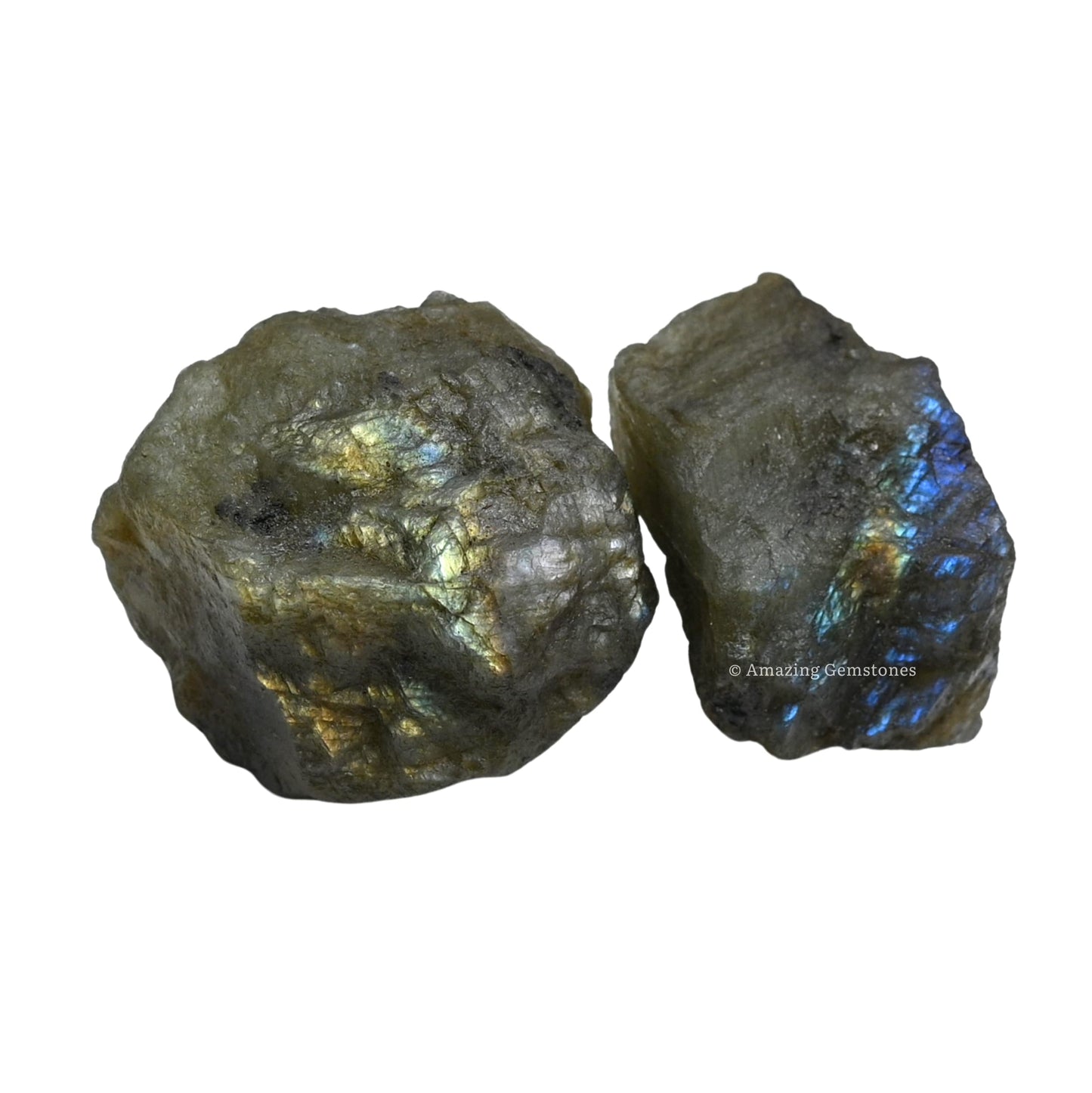 Amazing Gemstone Labradorite Raw Crystals and Healing Stones, Natural Rocks for Tumbling and DIY Raw Stones and Crystals (1 lb)