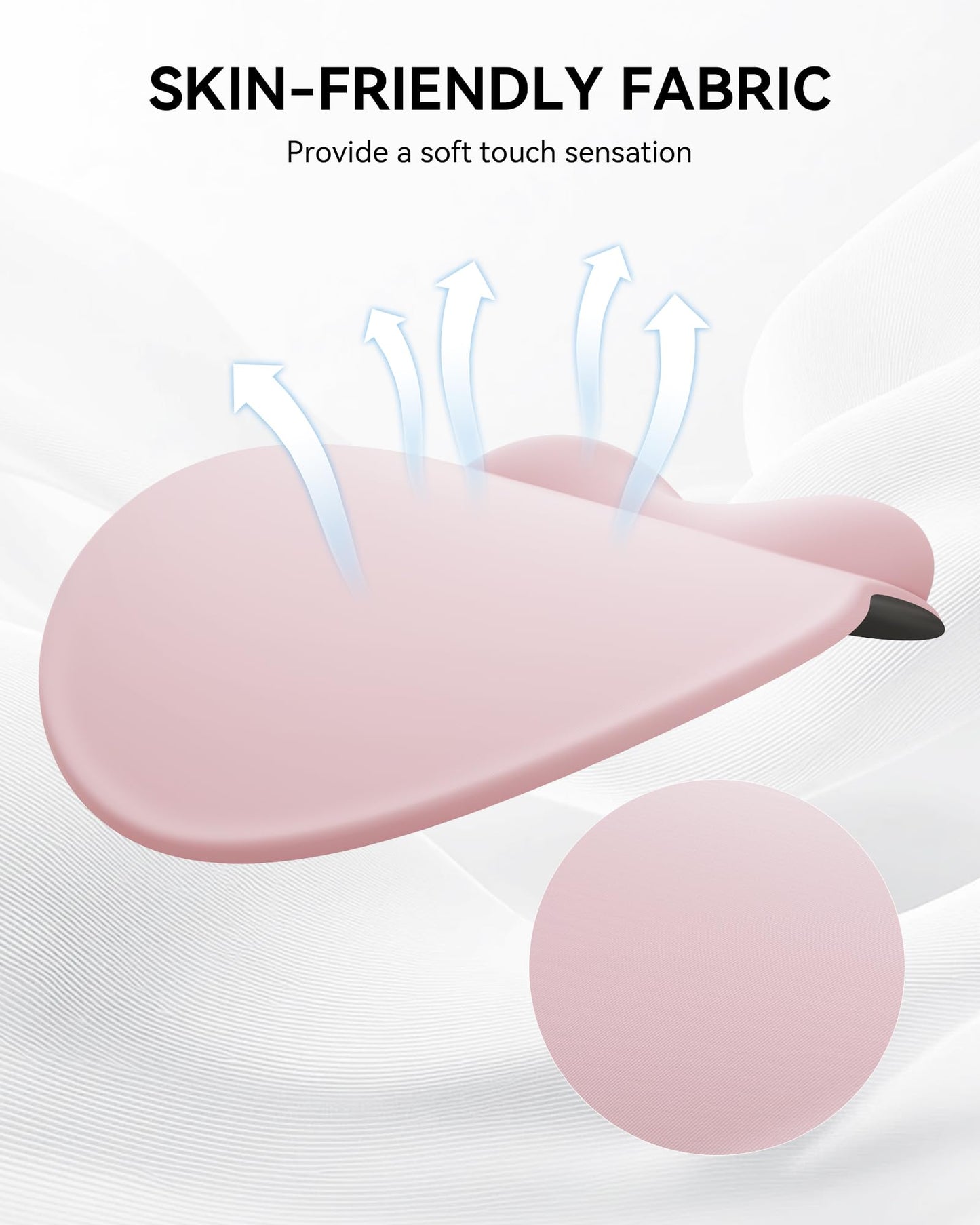 Mouse Pad with Wrist Rest, Ergonomic Mouse Pads for Desk, Office Non-Slip Mousepad with Gel Wrist Support(Light Pink, 10.6''L x 9''W)
