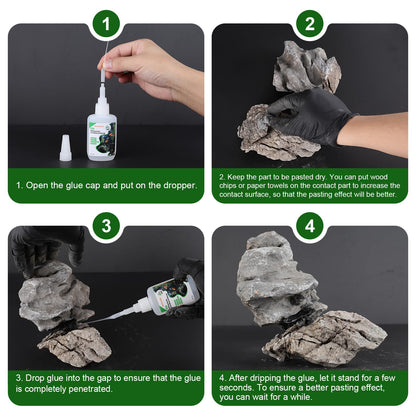 Hygger CO2 Special Aquarium Liquid Glue for Fish Tank Landscaping, Aquarium Safe Instant Glue for Driftwood, Rocks, Stones,Build Beautiful Waterscapes,Cannot Be Used for Aquatic Plants or Corals
