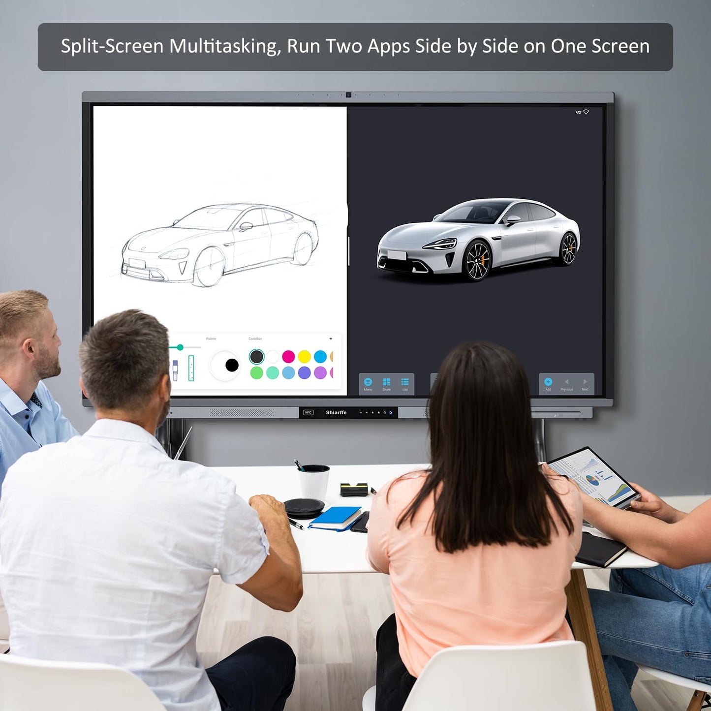 Shiarffe R9 Smart Board 86 Inch 4K Interactive Whiteboard