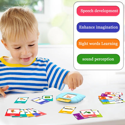 Startcan Talking Flash Cards Toys for Girls 1 2 3 4 5 6, Learn ABC, Numbers 0-100, Phrases, Objects, Adjectives, and More Dolch Sight Words,280 Cards with 560 Words/Phrases