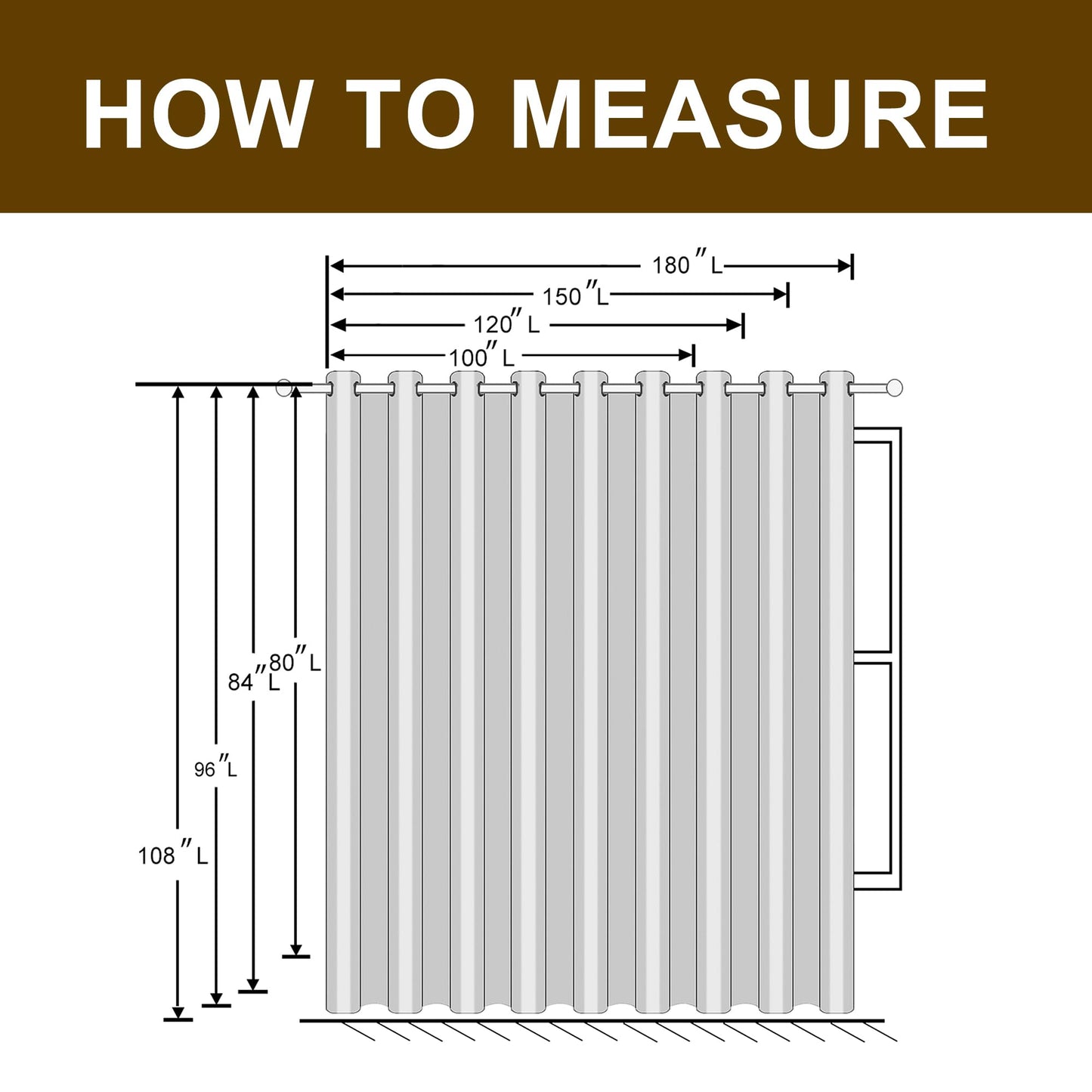 Hiasan Extra Wide Blackout Curtain Panel for Room Divider, 15ft Wide x 9ft Tall Grommet Patio Sliding Door Curtains for Thermal Insulated,Room Partition,Halloween,1 Ps Sewn with Tiebacks,Black