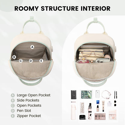 LOVEVOOK Mini Backpack for Women Stylish Waterproof Backpack Purse with USB Port, Cute Daypack for College Travel Party