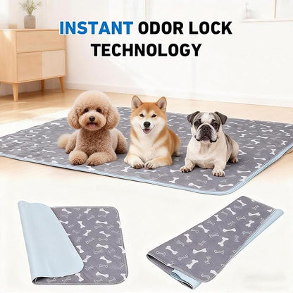 Puppy Pads with Pheromones,Washable Puppy Pee Pads for Dogs,Reusable Puppy Pads Washable for Dogs & Cats, Washable,Durable Leak-Proof & Anti-Slip Pet Training Pads for Home & Trave(Brown Puppy,L)