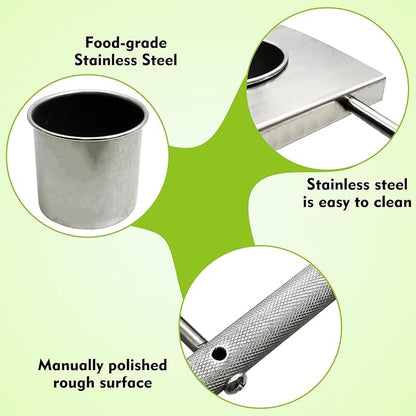 Tfwadmx Bird Parrot Feeding Cups, Small Bird Feeding Dish Cups Stainless Steel Birds Bowls Food Water Bowls with Food Holder for Cockatiel Parakeet Macaw Finches Lovebirds