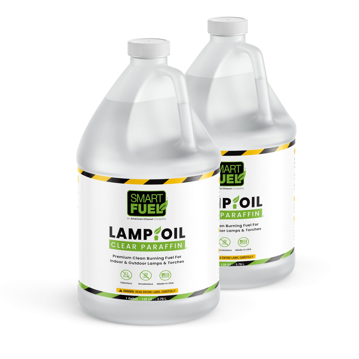 SMART FUEL ETHANOL Paraffin Oil Lamp Fuel - Clear, Smokeless, Odorless, 2 x 128 oz (1 Gallon) Pack