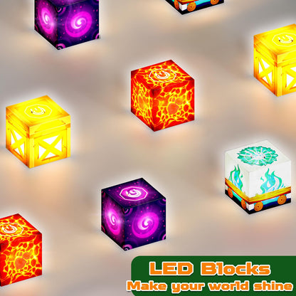 200 PCS Magnetic Blocks with Light Blocks - Magnet Toys for Kids, Boys and Girls, Magnetic Building Blocks Cubes, Stacking Magnets for Kids, for Boys and Girls Age 3+ Years Old