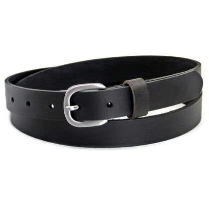 Ashford Ridge 25mm Full Grain Leather Belt - Black Small