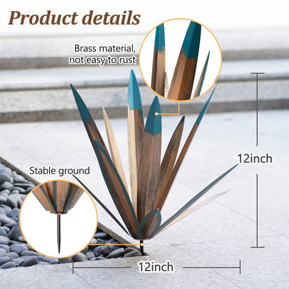 VChymm 2pcs Metal Tequila Country Sculpture DIY Tequila Plant Home Decor Country Tequila Garden Ornament Indooutdoor Statuette Patio Lawn Patio Stake Decoration Gift to The Garden 12“