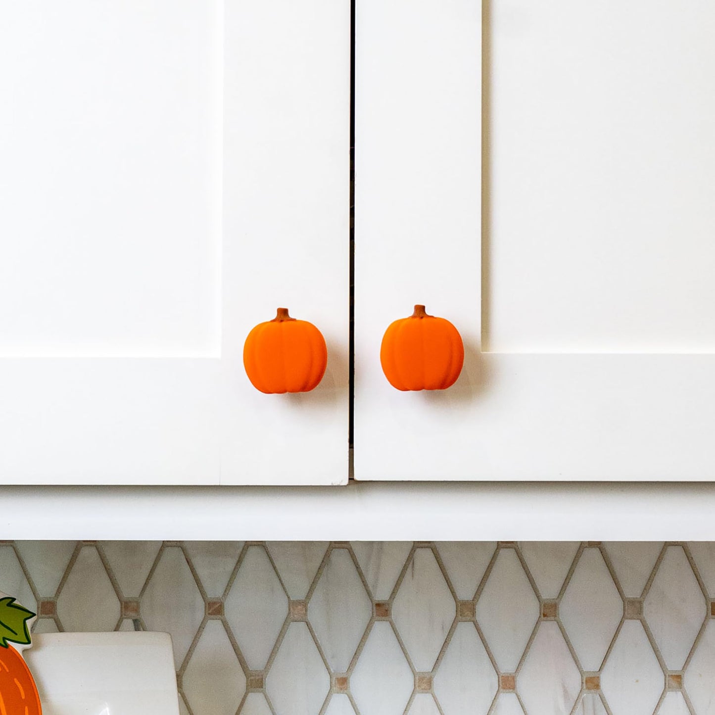 Knobēz 12pk Pumpkin Decorative Knob Covers - Autumn Cabinet Decorations