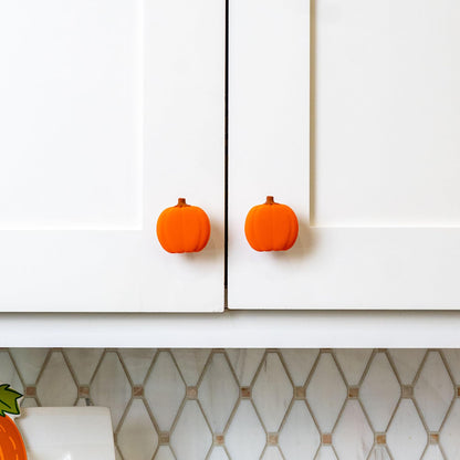 Knobēz 12pk Pumpkin Decorative Knob Covers - Autumn Cabinet Decorations