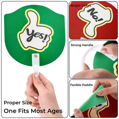Tlence 50 Pack Thumbs up Thumbs Down Paddles, Handy Yes or No Classroom Voting Signs, Plastic Double-sided Red and Green Paddle for Student Response Classroom Interaction