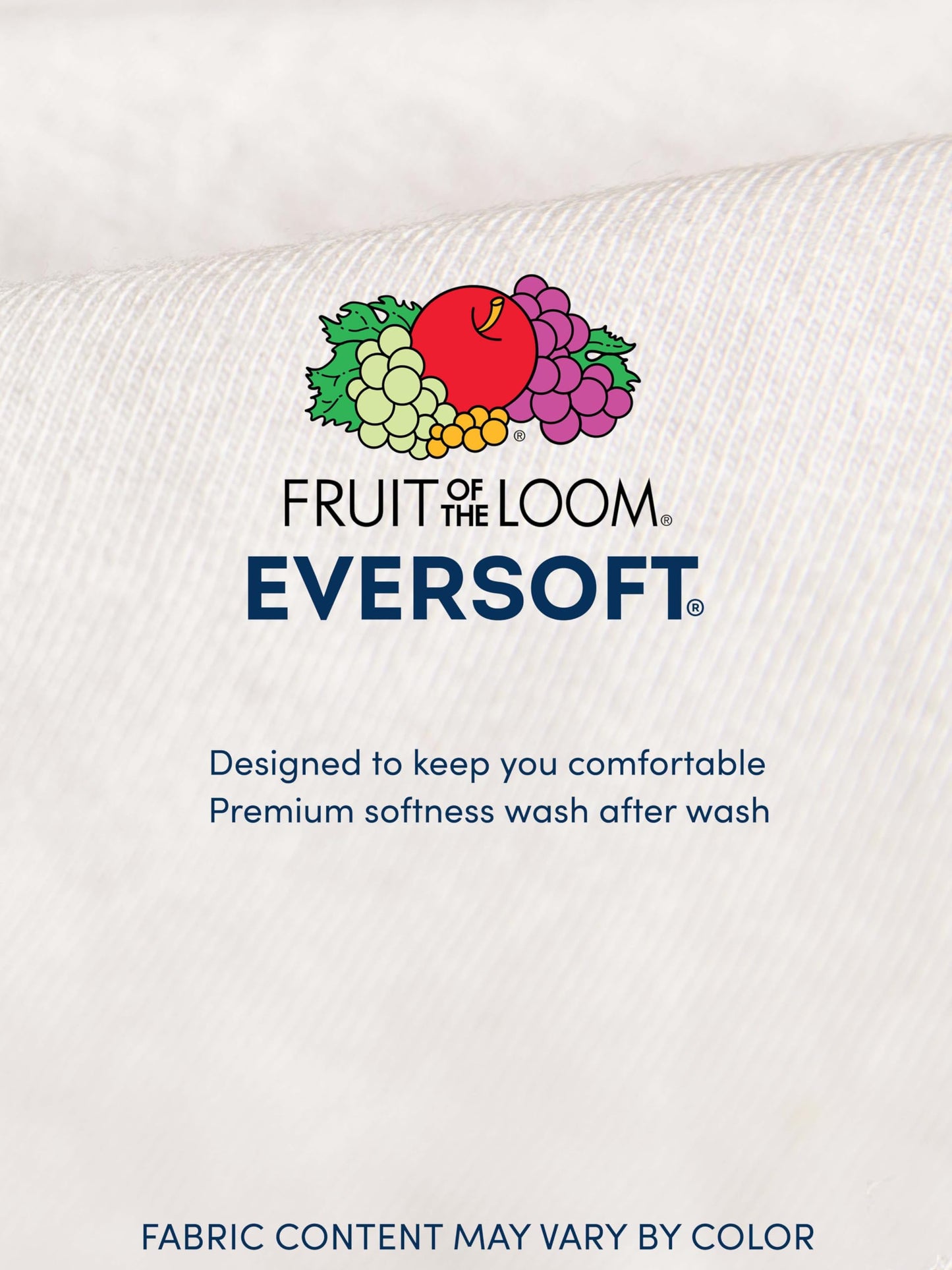 Fruit Of The Loom Mens Eversoft Cotton Shirts, Breathable & Moisture Wicking With Odor Control, Sizes S-4x, Crew - 2 Pack - White, Large US