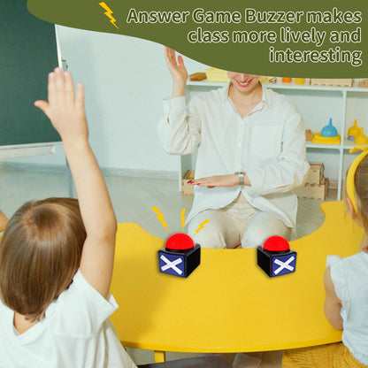 Yeffxior 4 Pack Game Buzzer with Lights and Alarm Sound Party Contest Sound Button Toy Buzzer for Game Shows, Trivia Quizzes and Family Talent Shows
