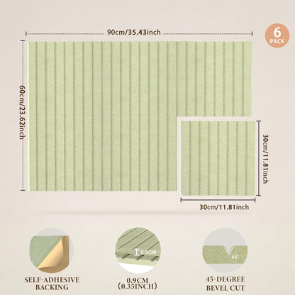 JBER Large Felt Bulletin Board 36" x 24" - 6 Pack Felt Wall Tiles, Cork Board Alternative to Use in Office & Home Decor, Classroom Decor, Vision Board to Display Your Photos(Grass Green)