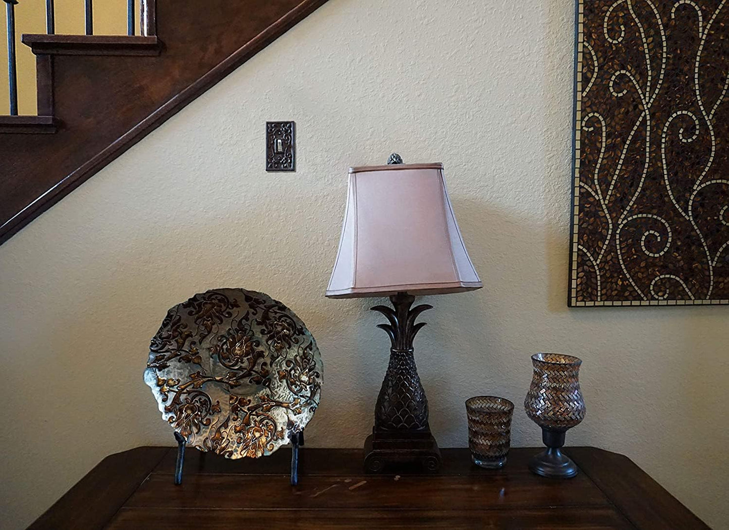 Lulu Decor, Fleur De Lis Cast Iron Switch Plate in antique rustic brown finish, perfect for any room or office space.