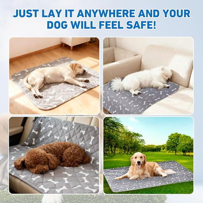 Puppy Pads with Pheromones,Washable Puppy Pee Pads for Dogs,Reusable Puppy Pads Washable for Dogs & Cats, Washable,Durable Leak-Proof & Anti-Slip Pet Training Pads for Home & Trave(Gray,L)