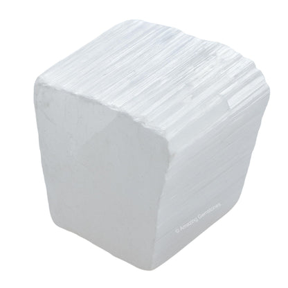 Amazing Gemstone Selenite Raw Crystals and Healing Stones, Natural Rocks For Tumbling - DIY Raw Stones And Crystals (1 Piece)