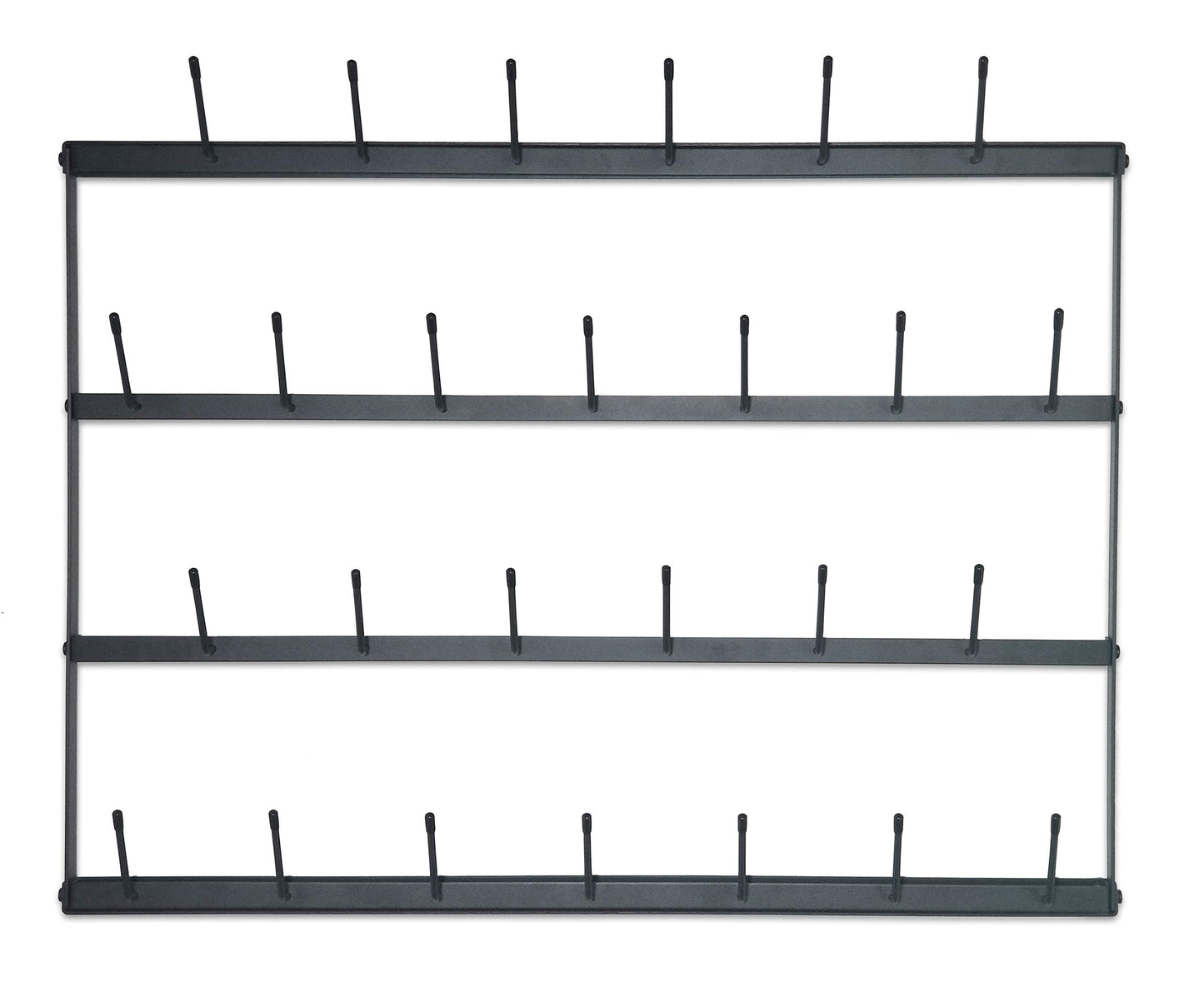Claimed Corner Mug Rack with Sturdy Steel Frame, Matte Black Finish, Removable Rubber Caps, Wall Mounted (Horizontal 34" x 23.5")