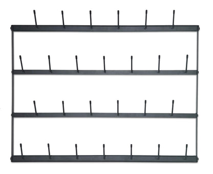 Claimed Corner Mug Rack with Sturdy Steel Frame, Matte Black Finish, Removable Rubber Caps, Wall Mounted (Horizontal 34" x 23.5")