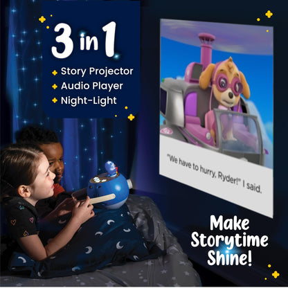 Luna Storytime Projector - 5 PAW Patrol Skye & 5 Classic Read-Aloud Stories, 10 Songs, Night Light & Soothing Dream Music - Children, Kids & Toddlers Ages 3+