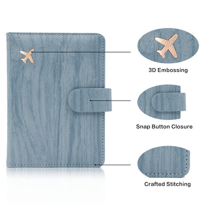 Melsbrinna Rfid Passport Holder for Travel women/Men, Cute Passport Wallet Rfid Blocking Card Slots, Rfid Passport Cover/CaseTravel Wallet, Passport Book Holder (1, Blue1)