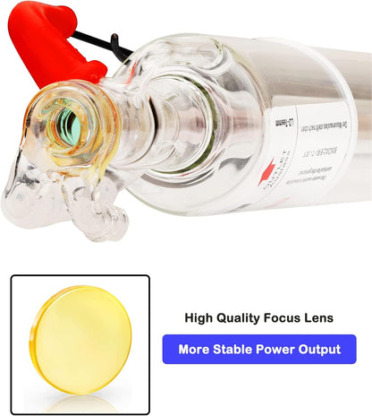 LD-Teemm CO2 Laser Tube, 130W CO2 Laser Tube with Coating 130 watt Length 1650mm Dia. 80mm, Wire Pre-Connected for CO2 Laser Cutter Laser Engraving Cutting Machine