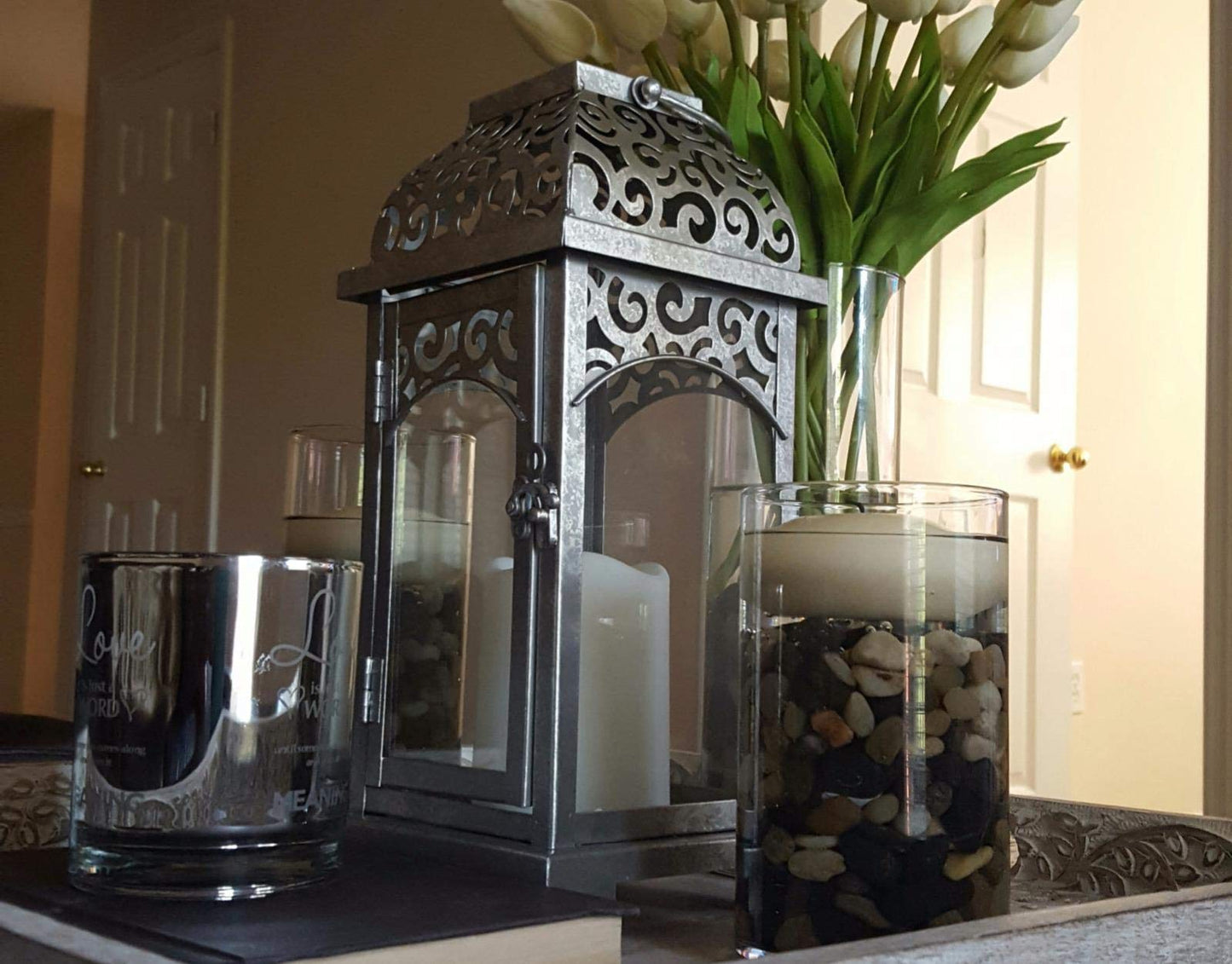 Floral Supply Online - 5" Wide x 8" Tall Cylinder Glass Vase for Weddings, Events, Decorating, Arrangements, Flowers, Office, or Home Decor