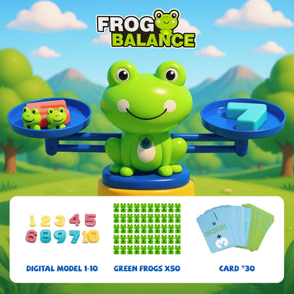 Snugzy Frog Balance Counting Toys, Number Counting Scale Games for Kids Cool Math Learning Games for Boys and Girls Preschool Kindergarten Learning STEM Montessori Educational Toys for 3+ (93 PCS)