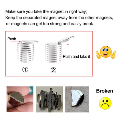 AplysiaTech 25x3mm N52 Heavy Duty Rare Earth Magnets, Strong Refrigerator Magnets 12PCS, Large Round Fridge Magnet, Premium Neodymium Magnet for Whiteboard, Billboard, Kitchen, Office, School