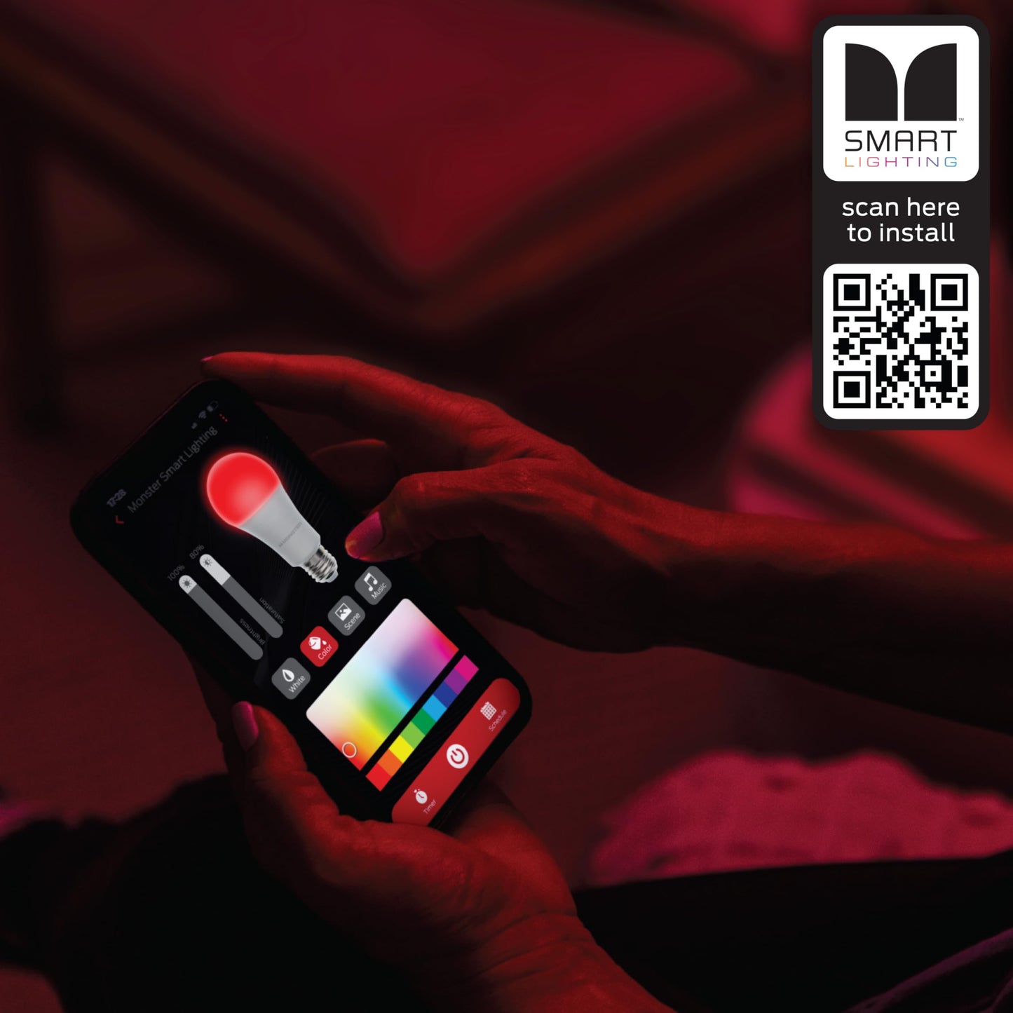 Monster Smart RGB+IC LED Strip Lights 200ft – Sound Reactive Strip Lights for Bedroom, App & Voice Control, RGB Light Strip for Room, Alexa Google Home, Razer Chroma Sync - 1080 RGB+IC LED Lights