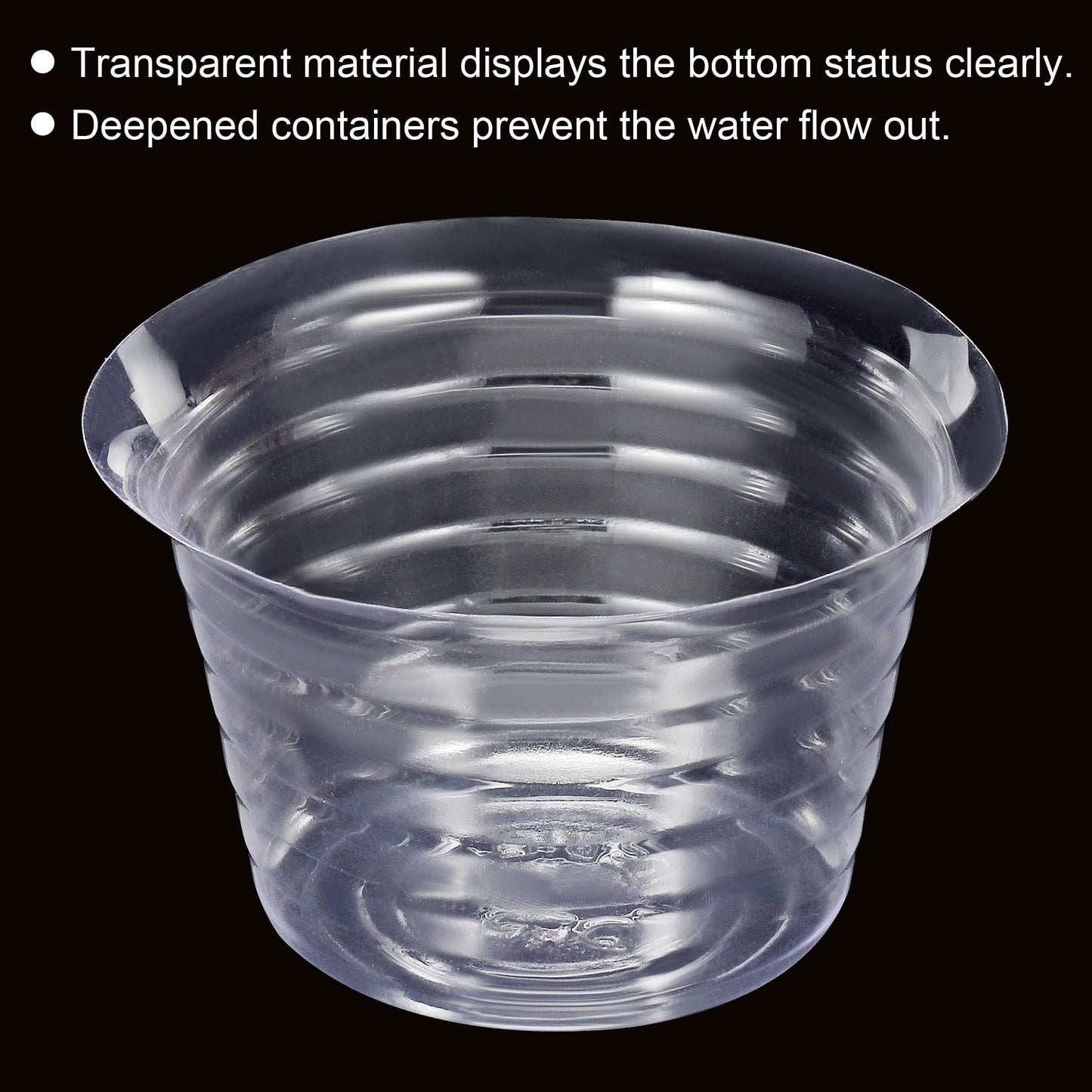 MECCANIXITY Plant Pot Saucer 5 Inch Plastic Round Flower Drip Tray for Indoor Outdoor, Clear Pack of 20
