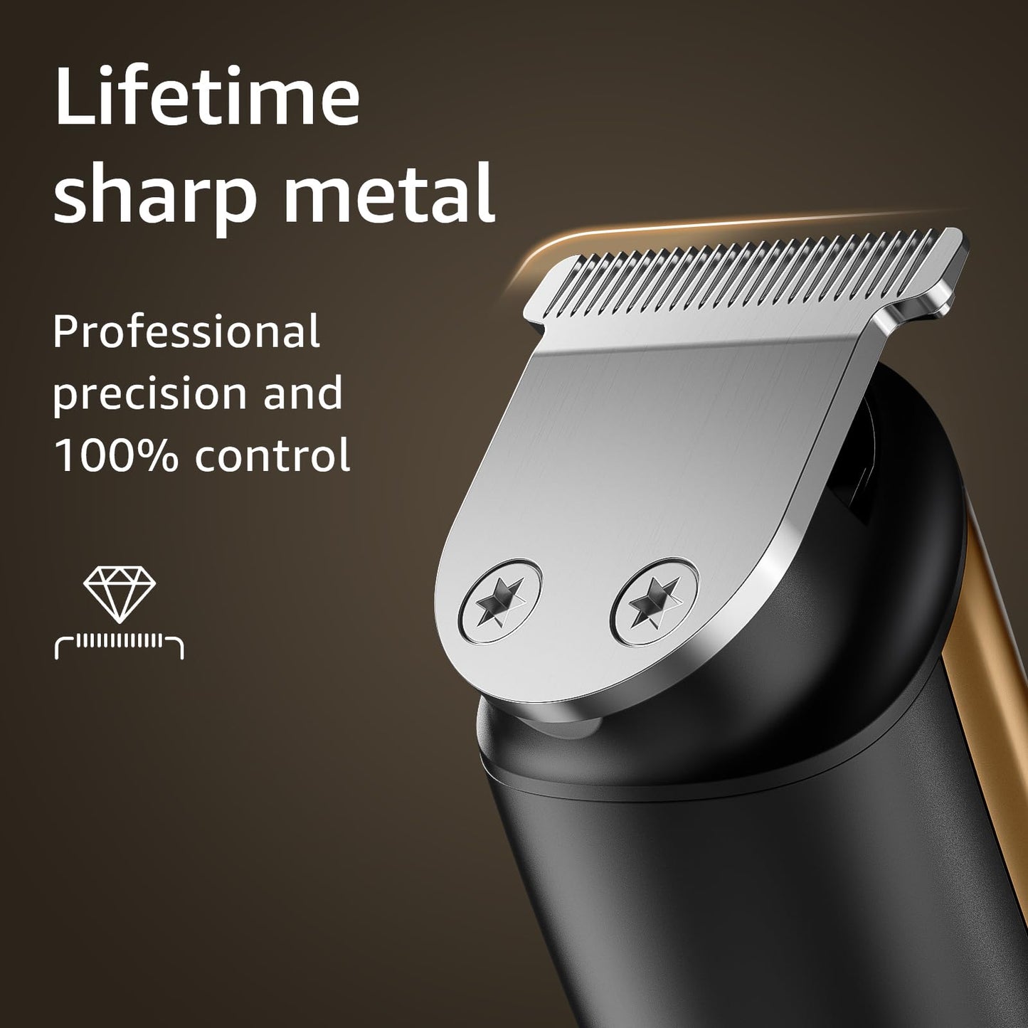 SHPAVVER Beard Trimmer for Men: Professional Barber Hair Clippers - 12-in-1 Cordless Grooming Kit - Waterproof Electric Razor with Turbo Speed & Precision Blades