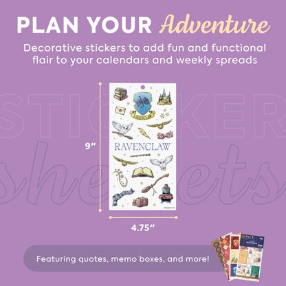 Happy Planner Harry Potter Sticker Set for Planners, Calendars, and Journals, Easy-Peel Stickers, Scrapbook Accessories, Hogwarts Magic, 30 Sheets, 656 Stickers Total