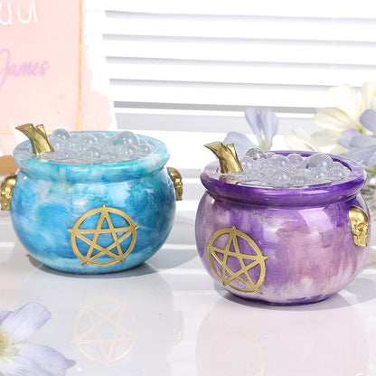 LET’S Resin Witch Cauldron Resin Mold, Halloween Resin Molds, 3D Jar Resin Molds Silicone 4.7'' Width, Large Jar Molds for Epoxy Casting Craft, Storage Box,Candy Container,Candle Holder