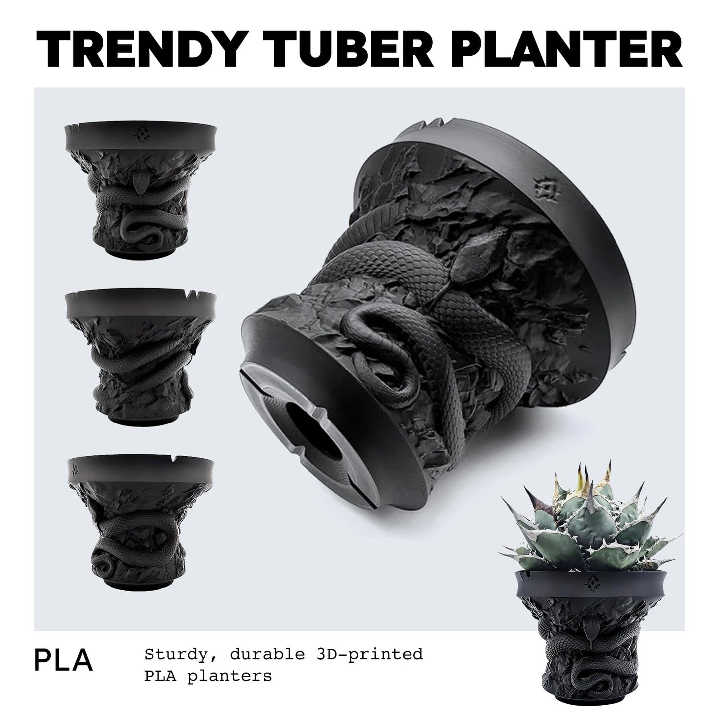 Dak Haan Succulent Pot with Drainage – Indoor Plant Pots, Artistic Design Flower Pots,Personalized Custom Mothers Day Plant Pot, ShallowSucculents Pots Bowls for Home, Office, Weddings & Party Décor