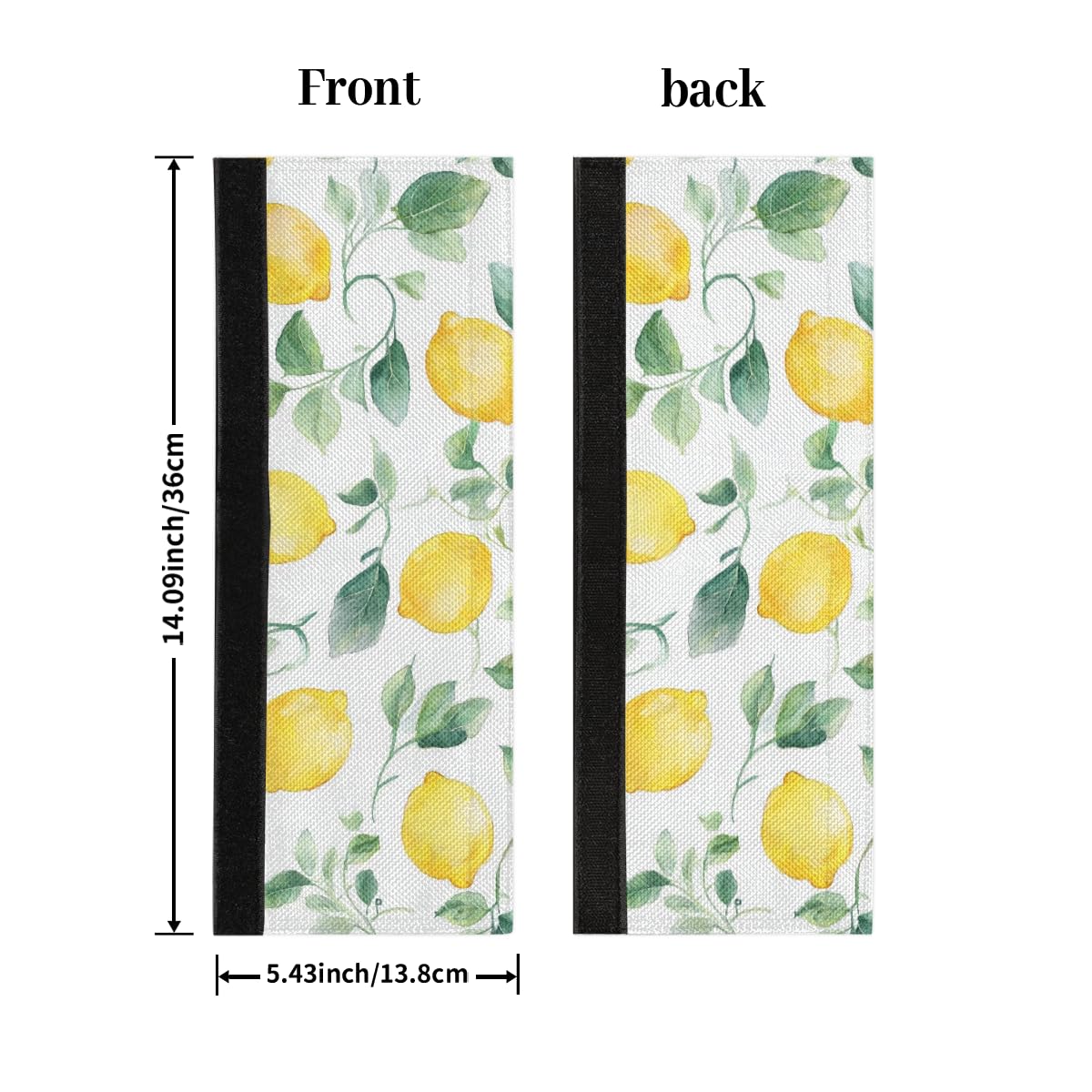 AUUXVA Yellow Lemon Refrigerator Door Handle Covers Set of 2,Tropical Fruit Lemon Kitchen Appliance Handle Covers Decorations for Refrigerator Microwave Stove Oven Dishwasher, Fridge Handle Protector