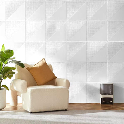Large Cork Board for Walls 48"x 36", 12 Pack Felt Wall Tiles with Safe Removable Adhesive Tabs, Cork Board for Office,Pinboard Bulletin Board - White