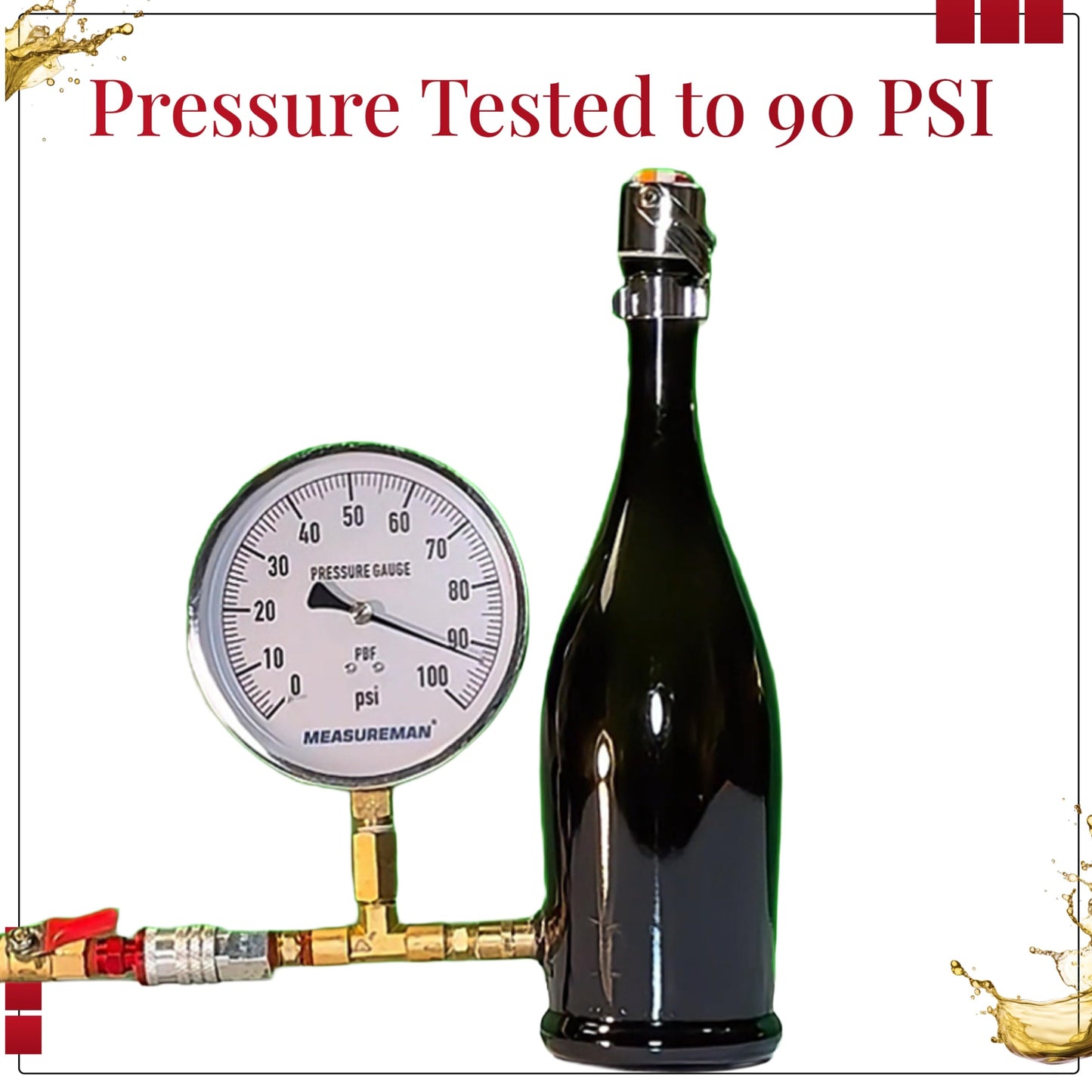 Wine Stopper & Champagne Stopper All In One - Patented Seal, Preserves Bubbles & Taste for Prosecco, White and Red Wines. 1 Pro Grade Evan James Bottle Stopper With Hanging Gift Box
