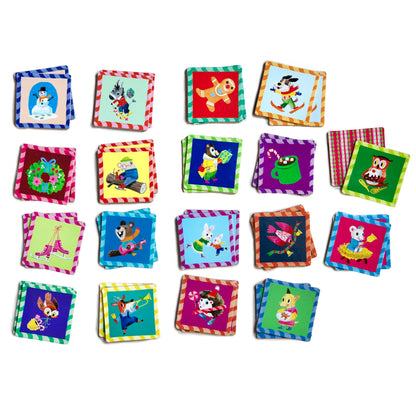 eeBoo: Memory & Matching Game- Woodland Holiday - 18 Themed Matching Pairs, Educational Preschool Game, Kids Ages 3+, 1-4 Players