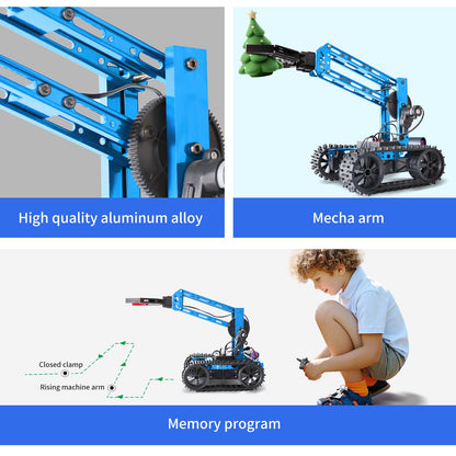 Robotic Arm Kit, Robot Kit for Kids Age 8+,STEM Building Toys 4-DOF Electronic Programming DIY Robots for Boys and Girls, Educational Science Projects,Cool Xmas Birthday Gifts for Kids.