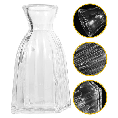 ELEOUTI 4pcs Decorative Glass Vases for Flowers Small Hydroponic Terrarium Vase for Home Décor and Indoor Plant Display