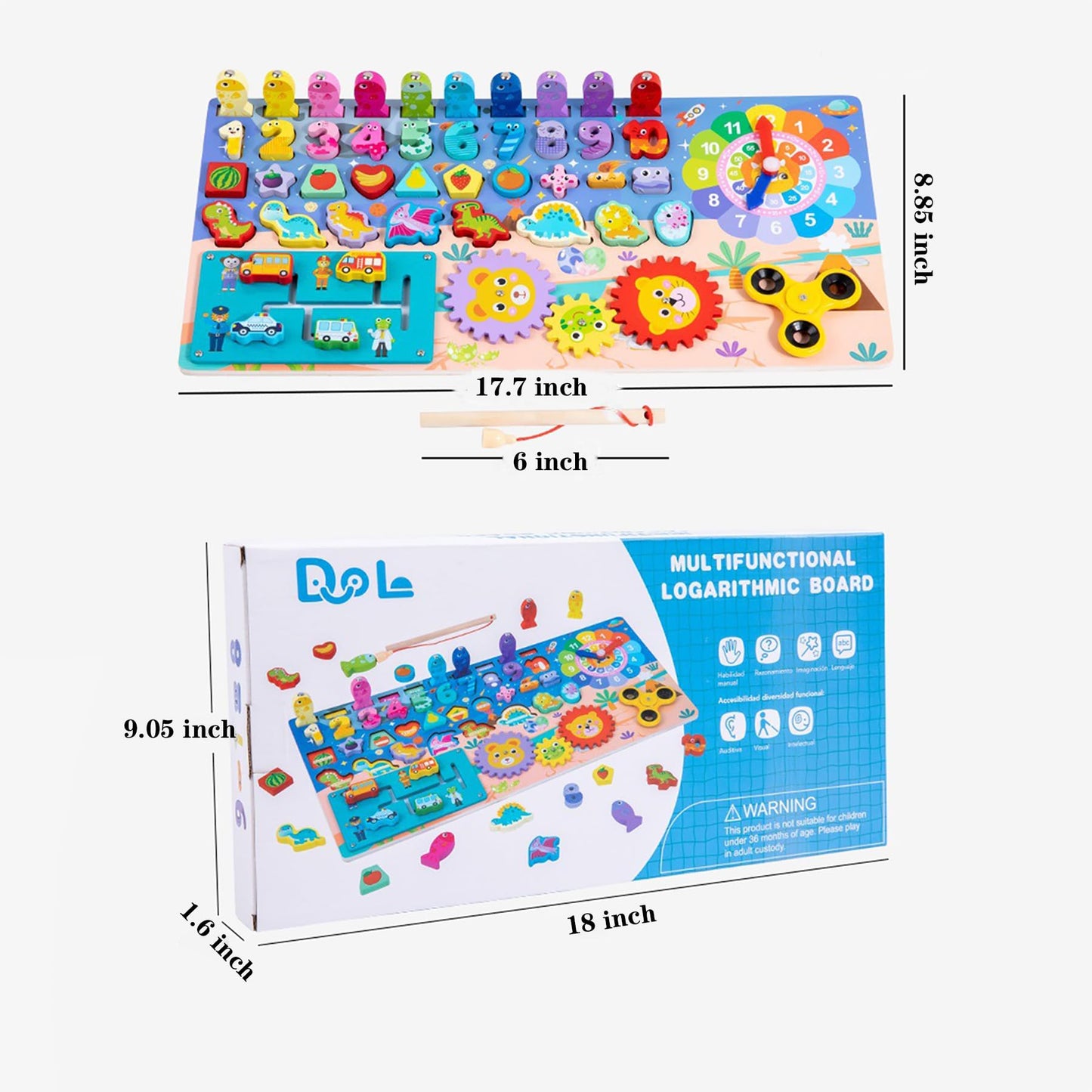 Wooden Busy Board for Toddles,Wooden Puzzles for Toddlers Ages 3-5,Early Educational Toys,Preschool Educational Activities & Educational Toys,Great Preschool Gifts for Girls & Boys