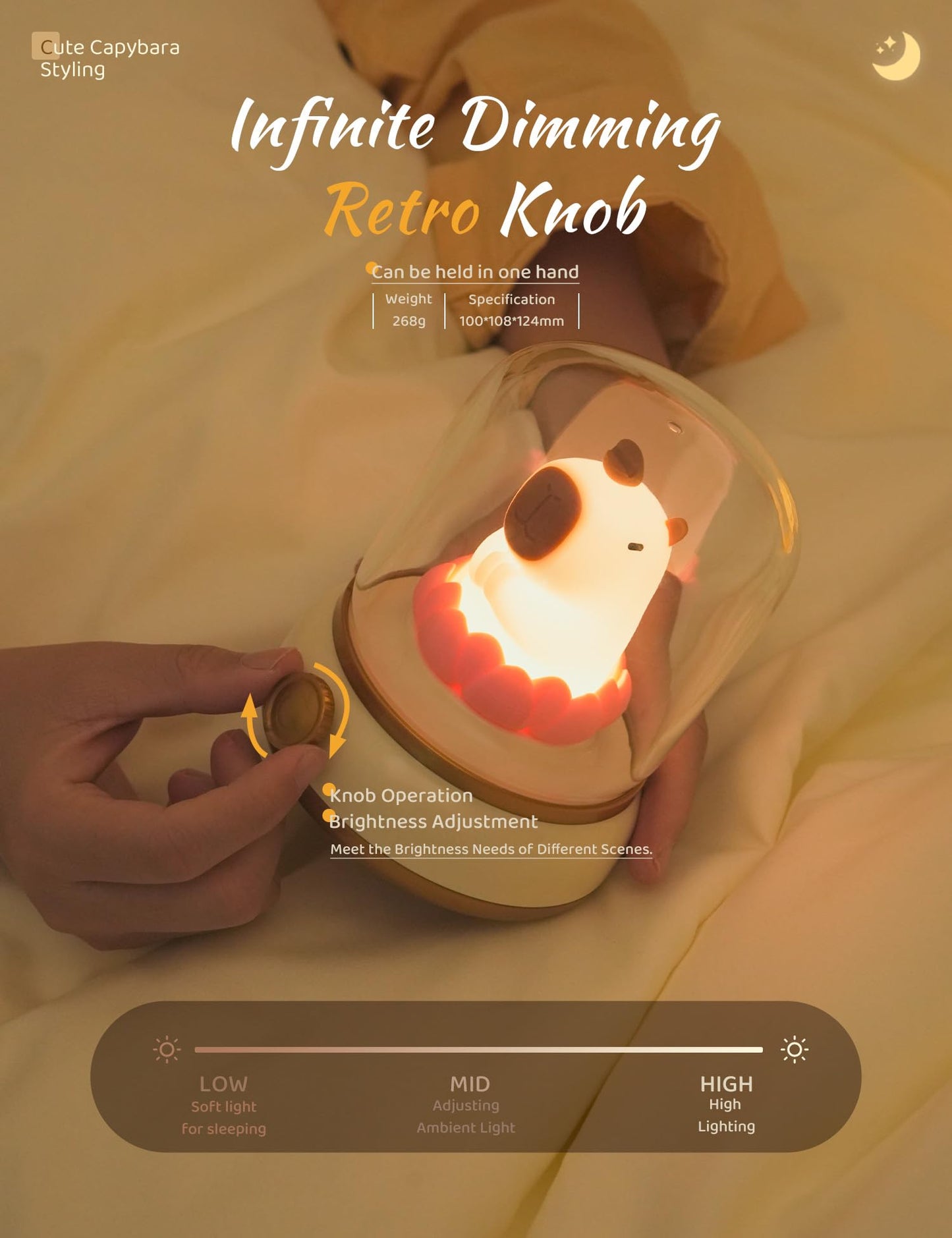 Cute Ghost Campfire Lamp, Halloween Decor,Kids Night Light，Adjustable Dimmable Rechargeable Night Light for Kids, Girls, Boys Gifts,Halloween,Christmas Decorations