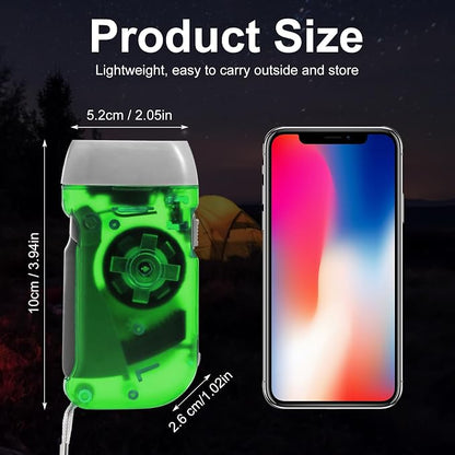 Mudder 24 Pack Hand Crank Flashlight No Battery Emergency Flashlight, Self Powered Portable Light Dynamo Torch for Survival Kit Outdoor Hiking Emergency(Red, Grey, Yellow, Green)