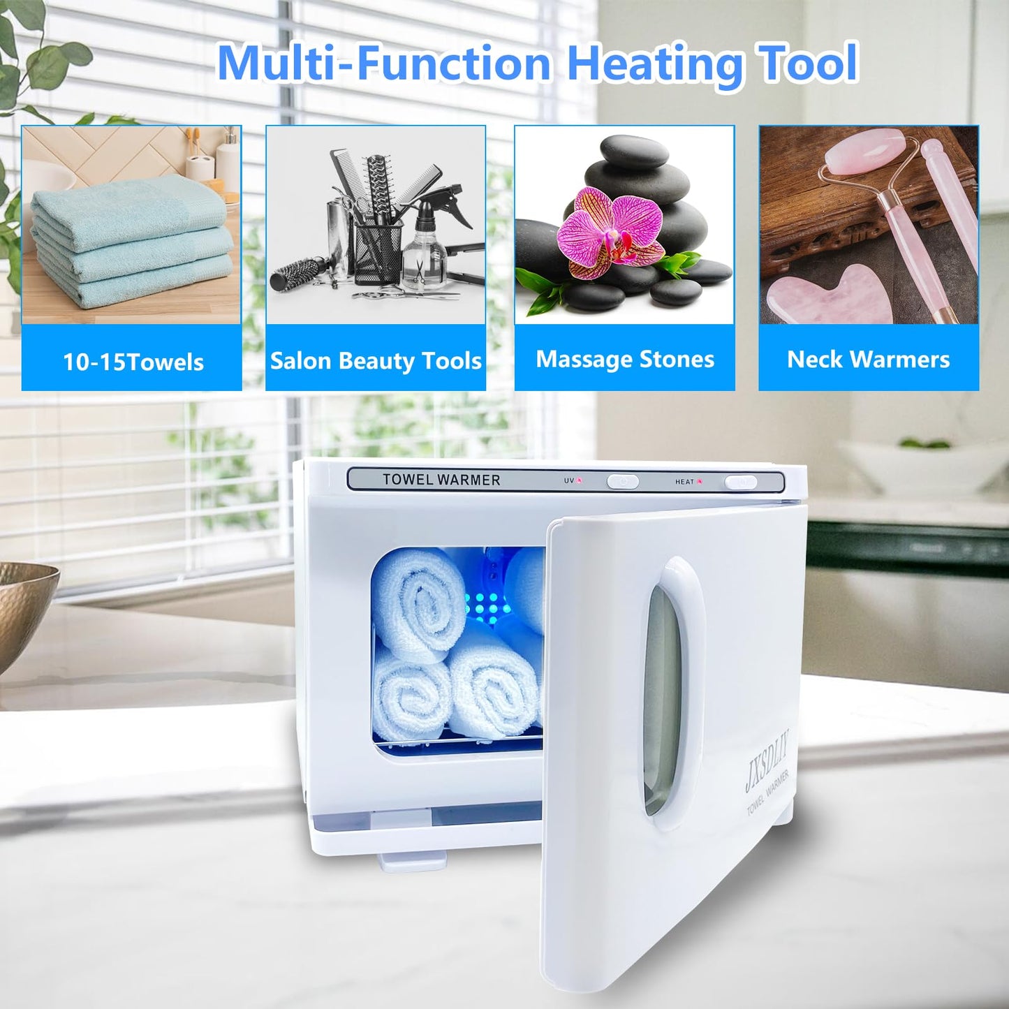 Small Hot Towel Warmer for Spa Home Salon Esthetician 2-in-1 5L Mini Personal Hot Towel Cabinet Towel Warmers Spa, Fast Heating Towel Heater Towel Steamer for Facials…
