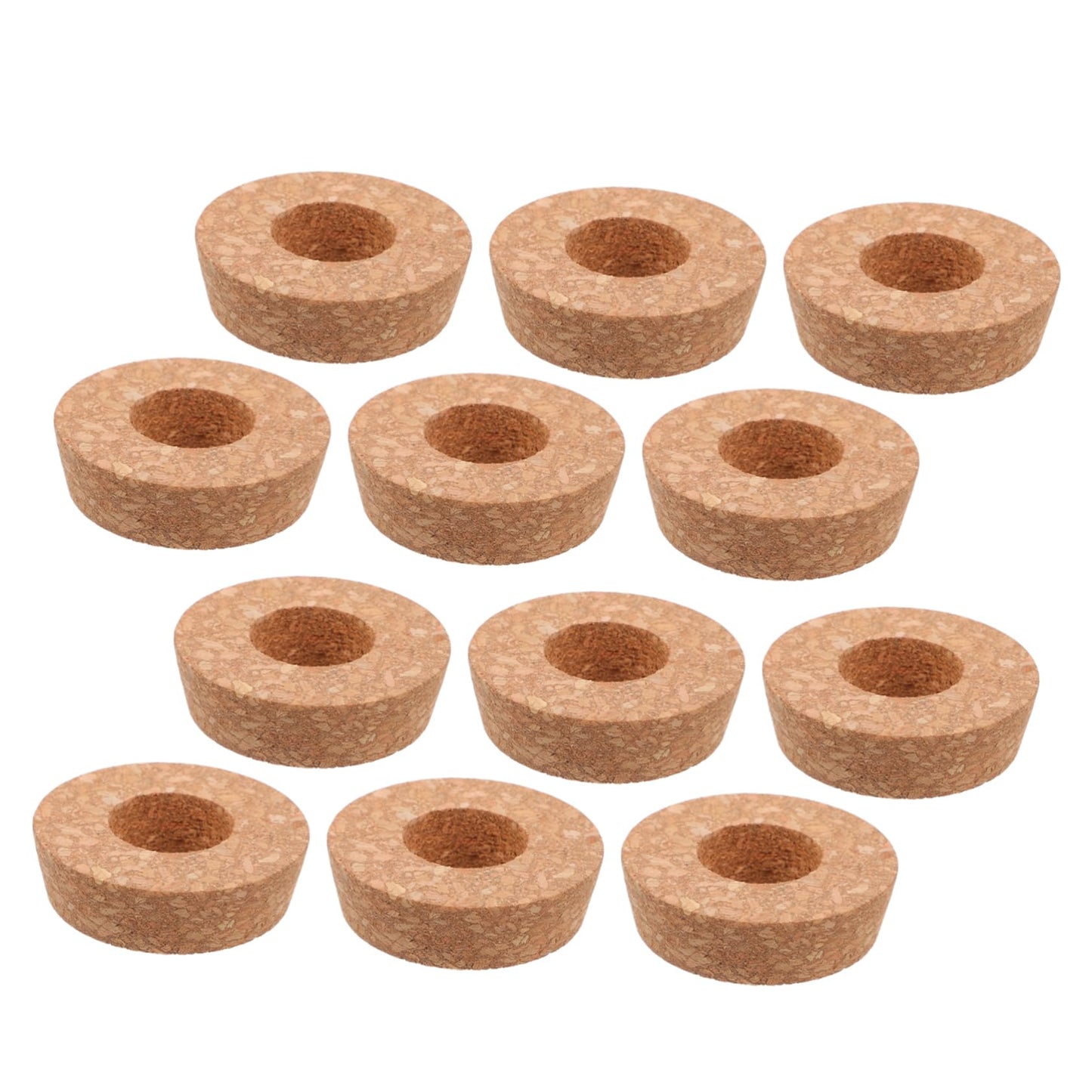 Toyvian 12pcs Cork Lids for Hydroponics Glass Vase Stoppers with Center Hole for Terrarium Plant Care Compatible with Various Containers Reduces Water Evaporation